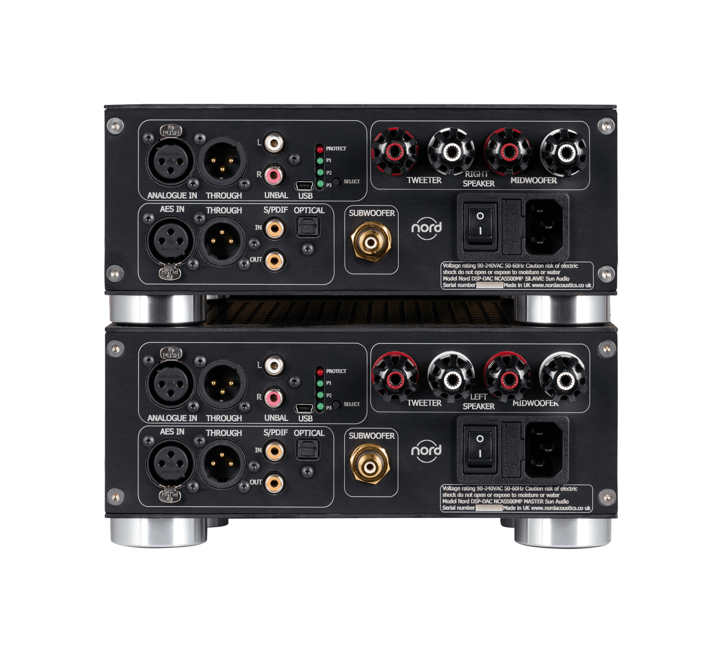 Nord DSP-DAC NCAS500MP Amplifier - Built for Sun Audio - rear